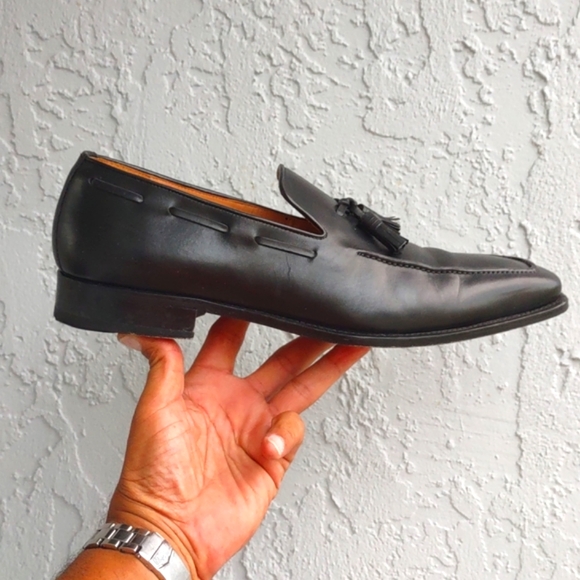Magnanni Black Leather Tasseled Loafer # 14148 - Picture 11 of 17